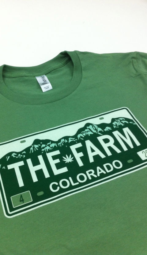 The Farm custom screen printed shirt