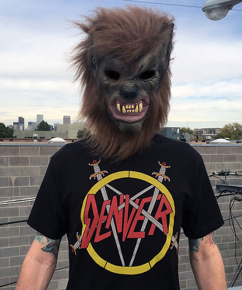 Denver-Slayer T-shirt with skull and crossbones Denver design